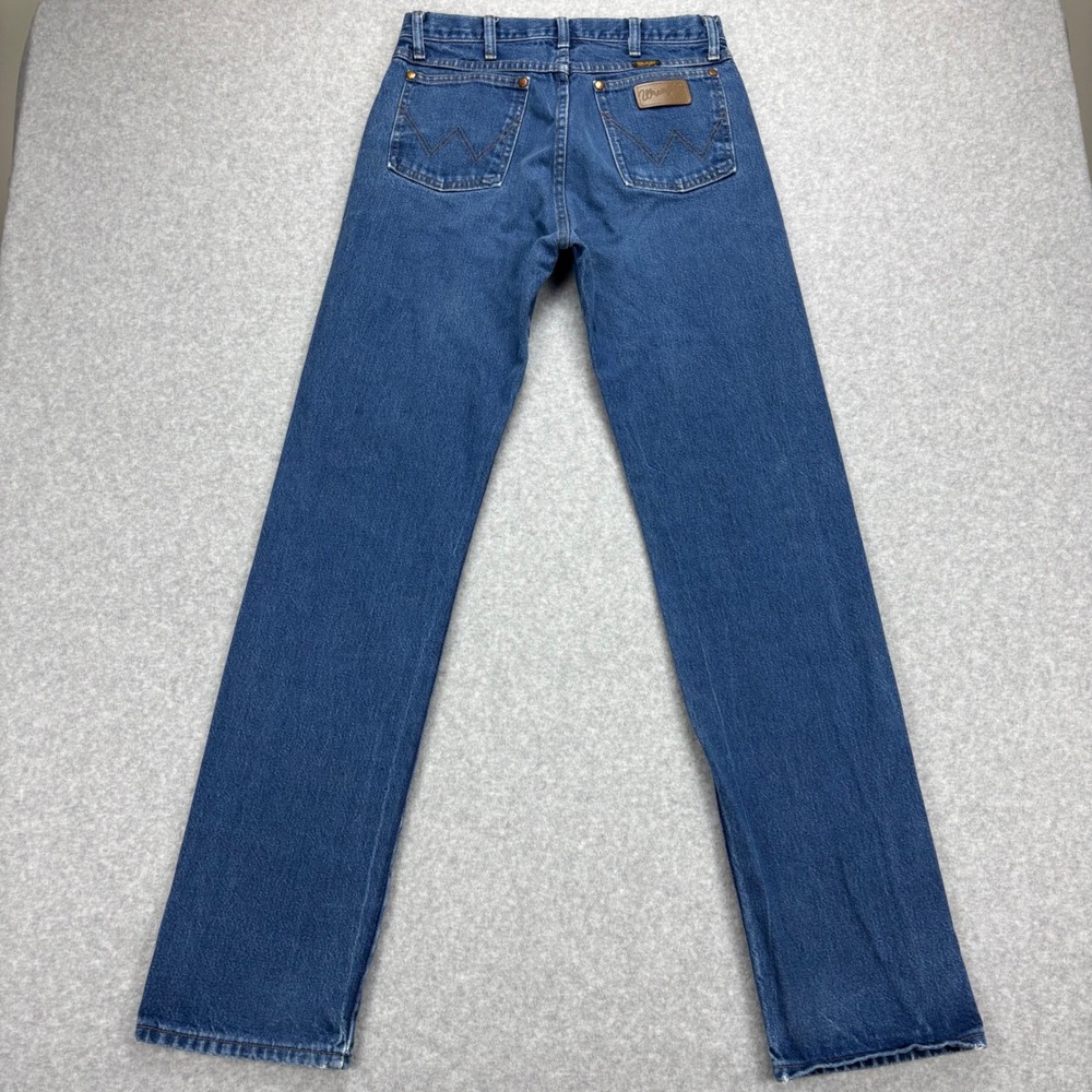 Wrangler Jeans Mens 31x36 Blue Cowboy Cut Straight Leg Western Rodeo Classic - Picture 2 of 6
